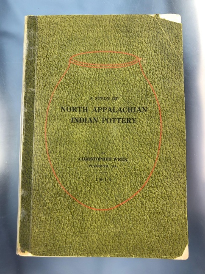 Rare 1914 Book "A Study of North Appalachian Indian Pottery" SIGNED by Author in 1916