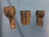 x3 Pipe Bowls, Strickler Site- Washington Boro, PA Susquehannock, Ex: Enck, Kemmerer