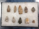Lot fo 10 Central States Arrowheads, Longest Point Measures 2 7/8