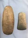 Pair of Highly Polsihed Celts Found in Pennstylvania, Great condition, Longest 5 1/2