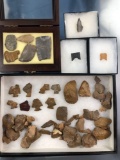 Collection of Heartbreakers, Clovis, Tools, Perkiomens, Pennsylvania, Indiana (VERY LARGE CLOVIS BAS