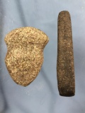 Miniature Hardstone Axe + Chisel, Great Condition, Axe-3 1/4