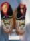 Women's Beaded Moccasins, Iroquoian, Late 1800's-1900's, Excellent Condition! Approximately 9