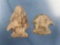 Pair of Hopewell Points, Flintridge + Chert, Found in Western New York, Ex: Charlie Wray