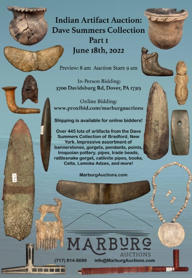 David Summers Indian Artifact, Arrowhead Auction 1