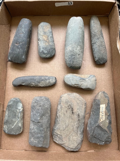 Lot of 10 Celts/Chisel, Nice Grouping, Halifax PA Finds, Ex: Enders Collection