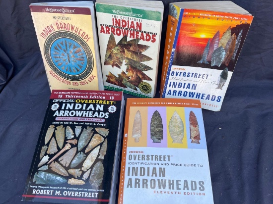 5 Editions of Overstreet's Indian Arrowheads Price Guide, Editions: 3, 4, 8, 11, 13