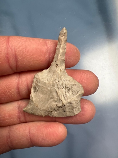 2 1/4" Flint Drill, Likely Midwestern in Origin (no specific provenance). Nick to one ear (ancient)