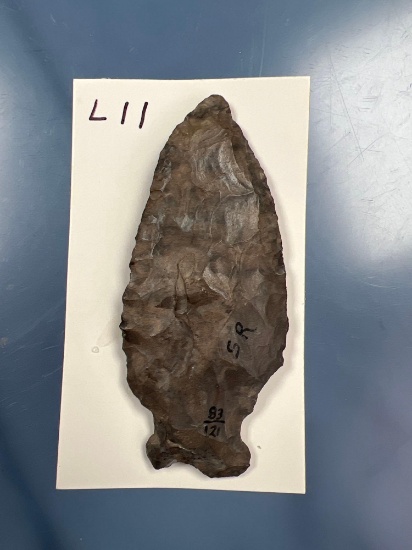 3 3/8" Onondaga Chert Orient Fishtail, Found in New York, Thin Arrowhead