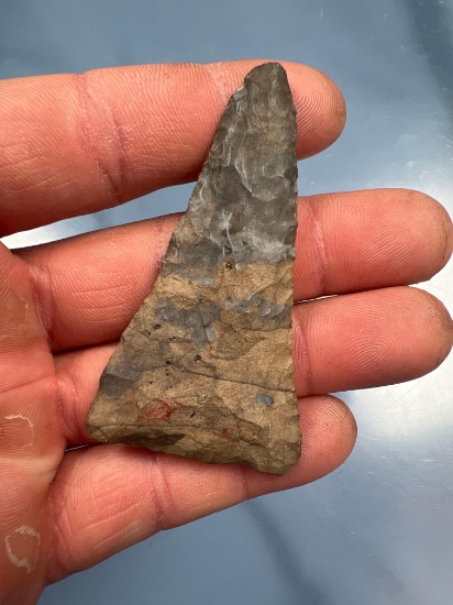 XL 2 3/4" Thin Onondaga Chert Triangle Point, Found in New York, Very Nice Example!