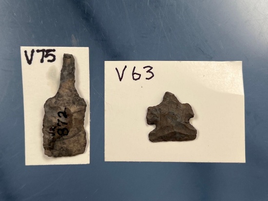 Pair of Perforator Tools/Drills, Onondaga Chert, Found in Monroe Co., New York