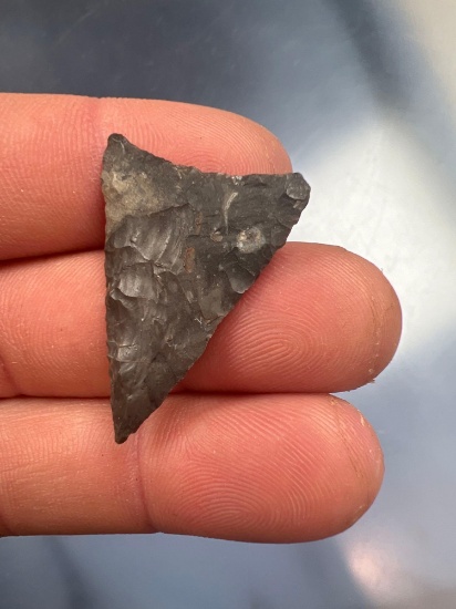 Paper Thin 1 3/8" Onondaga Chert Triangle Point, Found in New York