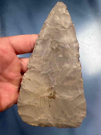 HIGHLIGHT Massive 5 3/4" Hopewell Triangular Blade, Found in Western New York, Ex: Foote Coll.
