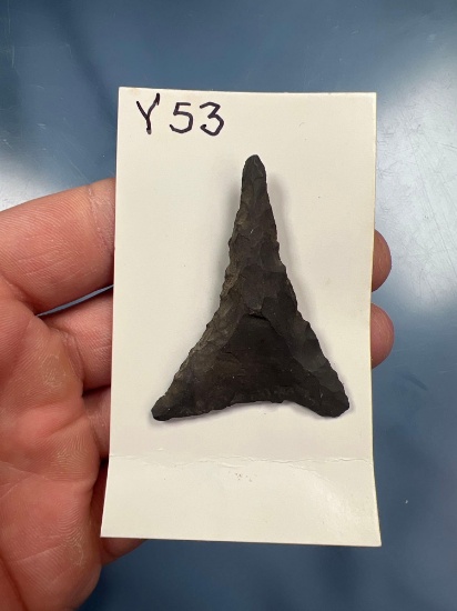 XL 2 1/4" Levanna Triangle Point, Found in Onondaga Co., New York.