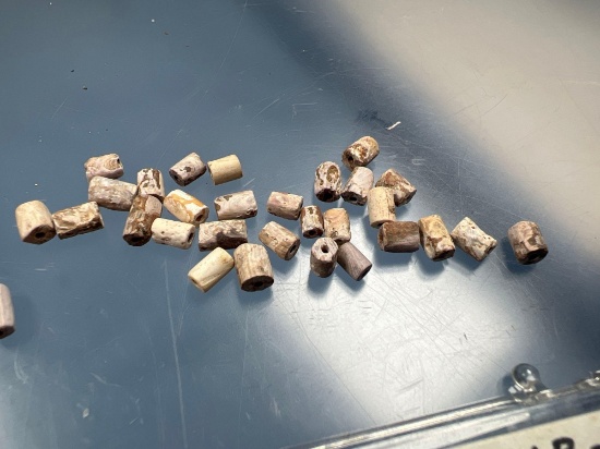 Lot of 30 Iroquoian Wampum Trade Beads, Found in New York,