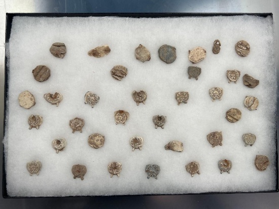 Lot of 38 Lead Seals, Cherry St. Site, Ontario Co., New York, Beal Site, Various Seals,