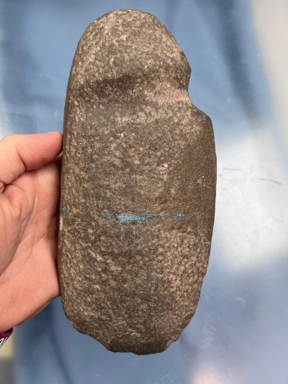 8 1/8" 3/4 Groove Axe, Found in New York, Slant Grooved, Good Condition with several nicks noted