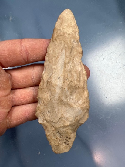 4 7/8" Adena Point, Flint, Provenance Unspecified, Likely an Ohio/Central States Piece.