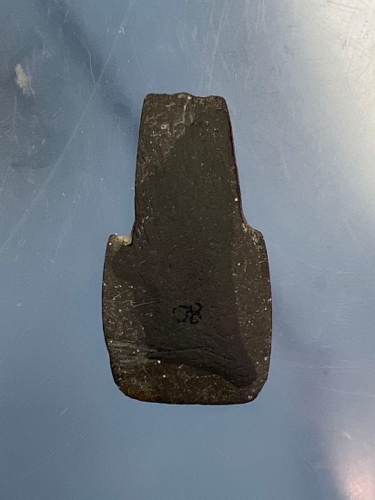 2 3/16" Ground Slate Notched Tool, Scraper, w/Cutting Edge, RARE, Found in New York