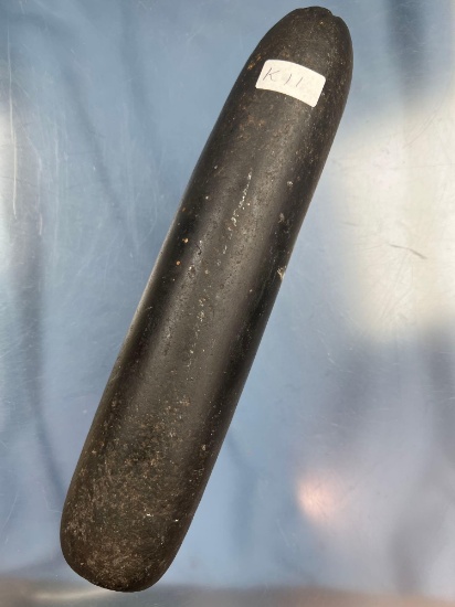 BEST of BEST 9 3/4" Highly Polished Roller Pestle, Rounded 1 end, Flattened on Other, Found New York