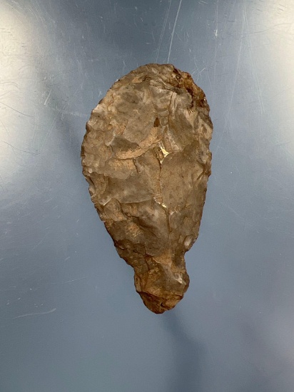 Rare 2 1/4" Hafted Onondaga Scraper, Found in Western New York, Possible Turkey Tail Salvaged piece
