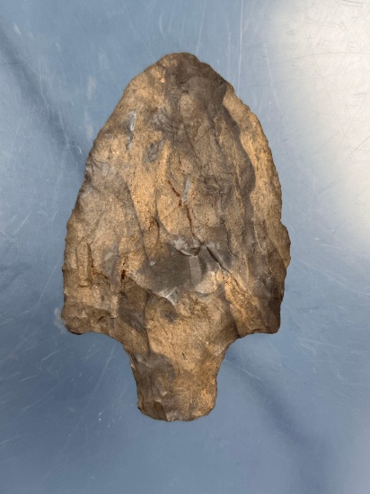 3" Broad Style Onondaga Chert Arrowhead, Found in Western New York STate, Excellent Condition