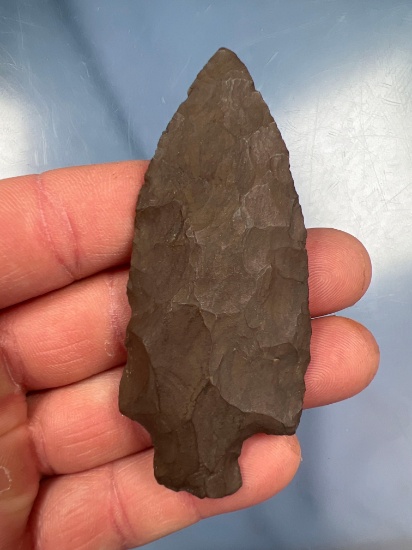 3 1/4" Esopus Chert Archaic Stem Arrowhead, Found in New York