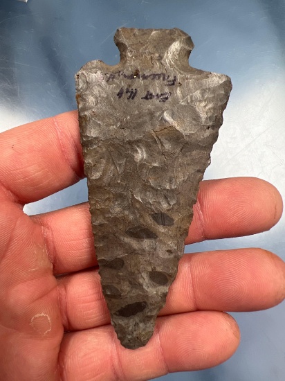 HIGHLIGHT 3 3/4" Onondaga Chert Hopewell, Found in Freedom, Cattaraugus Co., New York