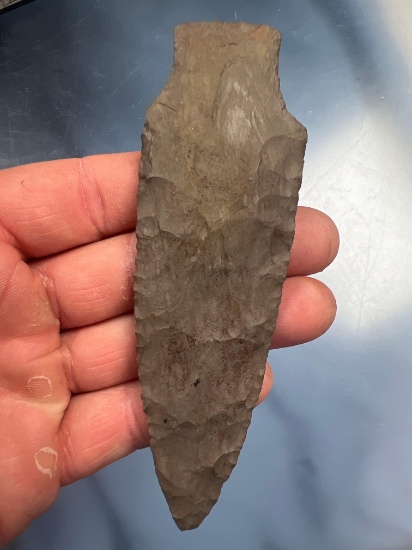 XL 4 3/4" Genesee, Esopus Chert, Found in Montgomery Co., New York, Well-Made Piece!