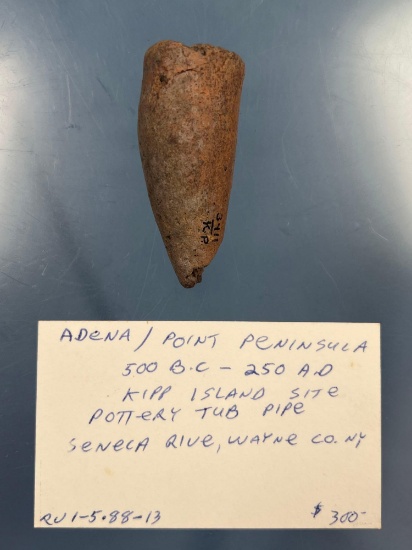 Superb Pipe, Point Peninsula, Found on the Kipp Island Site, Seneca River in Wawyne Co., New York