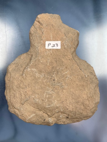 Large 7 3/4" x 6 1/2" Notched Hoe, Found on Staten Island, New York