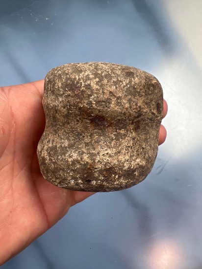 Superb 2 1/4" Grooved Hammerstone, 3/4 Grooved, Found along Seneca River, New York