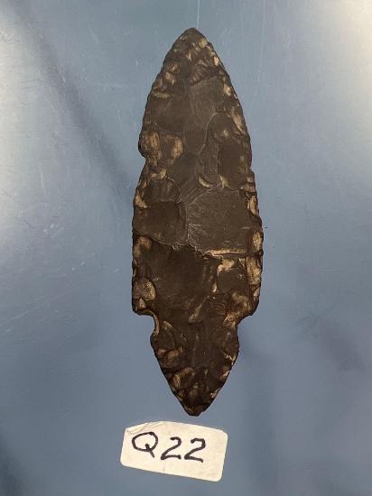 HIGHLIGHT 3 13/16" Adena Turkeytail Point, Esopus Chert, Found Fillmore, Allegany County, New York