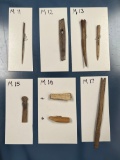 Various Iroquoian/Early Woodland Bone Tools, Awls, Weaving Tools, Found in New York PICTURED