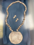 HIGHLIGHT Mississippian Rattle Snake Gorget, Beads, Ear Plugs, Polk Co., TN PICTURED Lar Hothem's