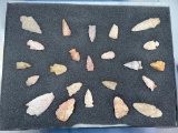 Lot of 23 Various Points, Midwest+Central States Arrowheads, Longest 3 1/16