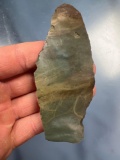 BEST of BEST Uniface Paleo Knife, Green Coxsakie Chert, Hamilton Co., NY, PICTURED Hothems