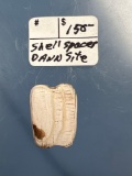 RARE Drilled Shell Spacer w/Horizontal Incising, Found on the Dann Site, Near Lima New York