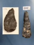 Pair of Cherk Knife Blades, Found in Western+Southeastern New York- Longest 3 1/2
