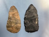 Pair of Chert Knife Blades, Wyoming Co., New York- Longest is 3