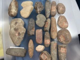 Box Lot of Axes, Celts, Nutting Stones, Pestles, Found in Pennsylvania, Maryland and New York State