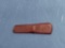 RARE Red Catlinite Tomahawk Effigy Bead, Found on Boughton Hill Site, New York, 1 1/16
