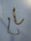 Pair of Brass Fishhooks, Trade Artifacts, Found on the Dann Site, Monroe Co., New York, Longest 1 1/