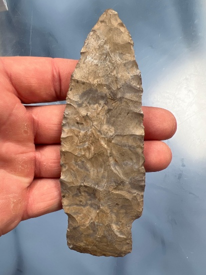 HIGHLIGHT Rare 4 3/4" Stringtown Late Paleo Point, Onondaga Chert, Found in Mt. Morris, New York