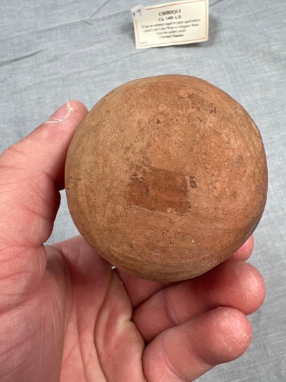 3" Nicoya, Costa Rica Pre Columbian Ottery Vessel, Effigy Animal, Broken and Glued Top Piece