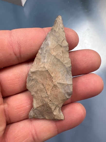 NICE 2 7/8" Onondaga Chert Susquehanna Broad Point, Central New York Ex: Summers