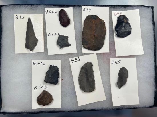 Lot of Paleo Tools, Many Pictures in Hothem's Paleo Indian Artifacts, Found in New York