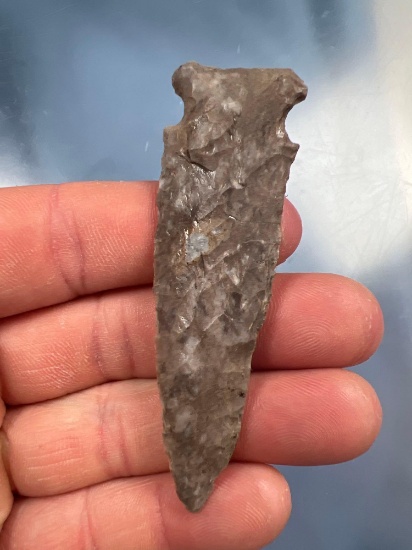 3" Side Notch Otter Creek Point, Onondaga Chert, Found in Orleans Co., New York