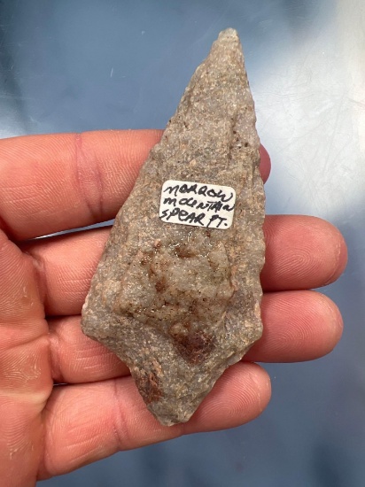 3 1/2" Quartzite Morrow Mountain Point, Found in Nassau Co., New York