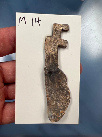 RARE 3 1/4" Shell Spoon, Drilled, Found in New York, Broken and Reglued